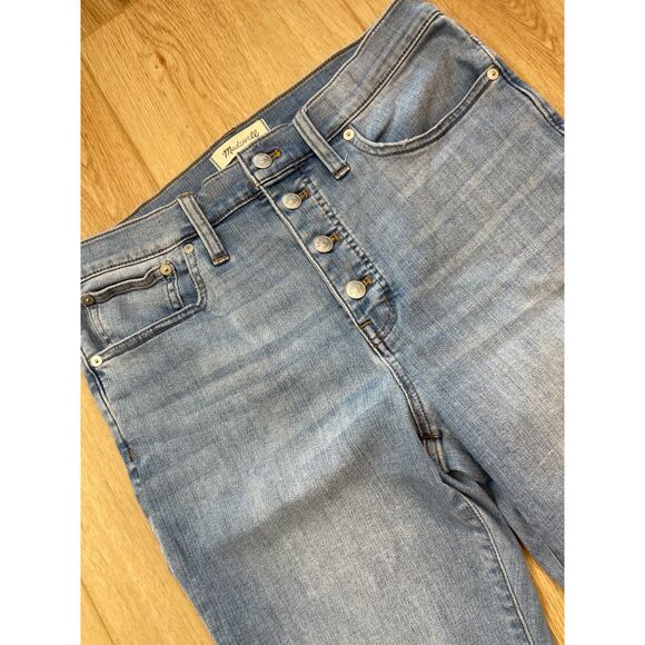 Madewell Cali Denim Bootcut Jeans 30 Light Wash High Rise Button Fly Y2K Retro - Picture 3 of 6